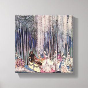 Hübsche Fairytale-Prinzessin Canvas Wall Art Leinwanddruck