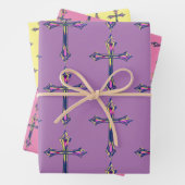 Hübsche Faith Cross farbenfrohe Osterwoche Geschenkpapier Set (Beispiel)