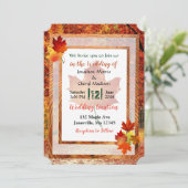 Hübsche Fall Bäume als Hochzeitseinladungen Einladung (Stehend Vorderseite)