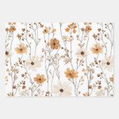 HÜBSCHE FALL BROWN MUSHZIMMER UND BLUME GESCHENKPAPIER SET (Vorderseite 2)