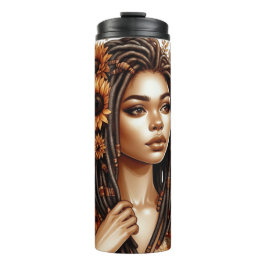 HÜBSCHE FALL-HERBST-THEMA DER AFRIKANISCHEN AMERIK THERMOSBECHER