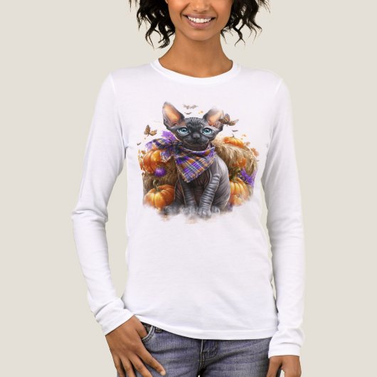 HÜBSCHE FALL THEMA SPHYNX CAT Tri-Blend SHIRT (Vorderseite)