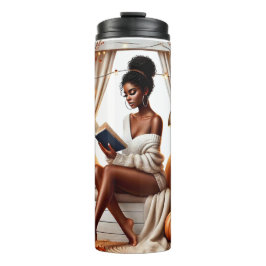 HÜBSCHE FALL THEMED AFRIKANISCHE AMERIKANISCHE FRA THERMOSBECHER