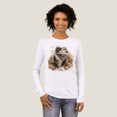 HÜBSCHE FALL THEMED CALICO CAT MIT PUMPKINN Tri-Blend SHIRT (Vorderseite voll)