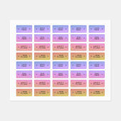 Hübsche Farbcodierte Sternenbezeichnung Etiketten (Blatt)