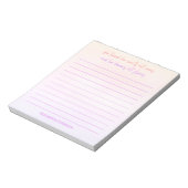 Hübsche Farbe Motivierend Vorsatzname Notepad Notizblock (Rotiert)