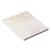 Hübsche Farbe Motivierend Vorsatzname Notepad Notizblock (angewinkelt)