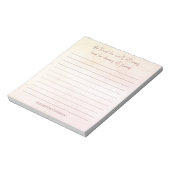 Hübsche Farbe Motivierend Vorsatzname Notepad Notizblock (Rotiert)