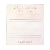 Hübsche Farbe Motivierend Vorsatzname Notepad Notizblock (Vorderseite)