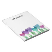 Hübsche Farbe Wasserfarbe Blumenbezug Notizblock (angewinkelt)