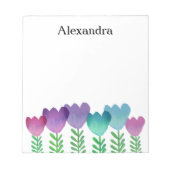 Hübsche Farbe Wasserfarbe Blumenbezug Notizblock (Vorderseite)