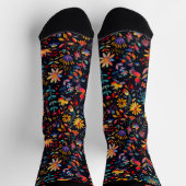 Hübsche Farben Botanischer Art Mitternacht Name Cu Socken (Oben)
