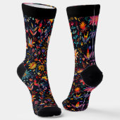 Hübsche Farben Botanischer Art Mitternacht Name Cu Socken (Gewinkelt)