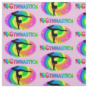 HÜBSCHE FARBEN-I-LIEBE GYMNASTICS-DESIGN STOFF