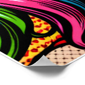 Hübsche Farben Pop Art Comic Poster (Ecke)
