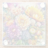 Hübsche Farben Wasserfarben Kunst, Dichtung und Mu Glasuntersetzer (Rückseite)