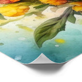 Hübsche Farben Wasserfarben Kunst, Dichtung und Mu Poster (Ecke)