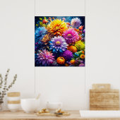 Hübsche Farben Wasserfarben Kunst, Dichtung und Mu Poster (Küche)