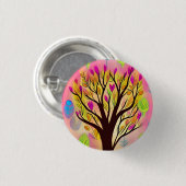 Hübsche Farbenblüte Button (Vorne & Hinten)