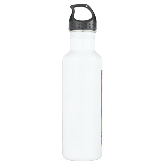 Hübsche Farbenblüte Edelstahlflasche (Rückseite)