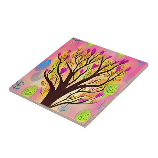 Hübsche Farbenblüte Fliese (Seite)