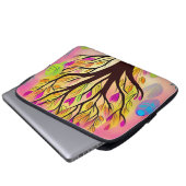 Hübsche Farbenblüte Laptopschutzhülle (Vorne Knopf)