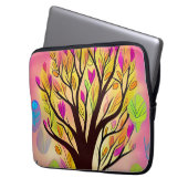 Hübsche Farbenblüte Laptopschutzhülle (Vorderseite Links)