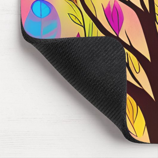 Hübsche Farbenblüte Mousepad (Ecke)