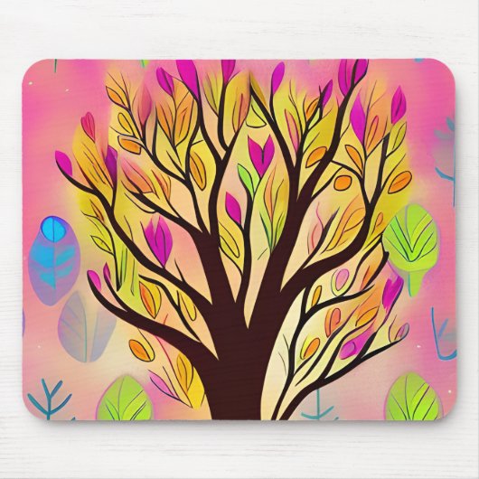 Hübsche Farbenblüte Mousepad (Vorne)