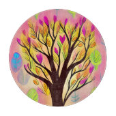 Hübsche Farbenblüte Schneidebrett (Vorderseite)