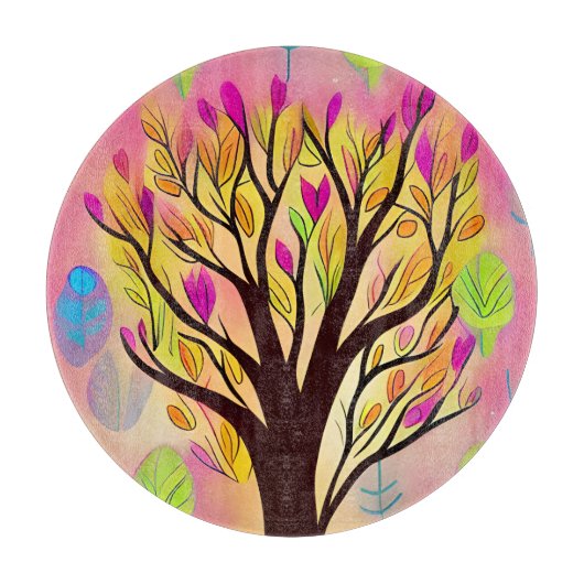 Hübsche Farbenblüte Schneidebrett (Vorderseite)