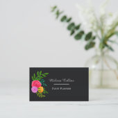 Hübsche Farbenfrohe Blumen auf dem Schwarzen Meer Visitenkarte (Stehend Vorderseite)