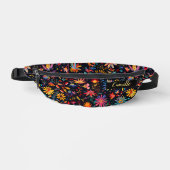 Hübsche farbenfrohe botanische Kunst Mitternachtsn Bauchtasche (Vorderseite)