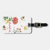 Hübsche Farbenfrohe FLower Garden Handgezeichnet Gepäckanhänger (Vorderseite horizontal)