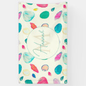 Hübsche farbenfrohe Muscheln Beige Muster Banner (Vertikal)