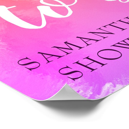 Hübsche, farbenfrohe rosafarbene Blume "Brie to Be Poster (Ecke)