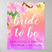 Hübsche, farbenfrohe rosafarbene Blume "Brie to Be Poster (Vorne)