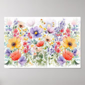 Hübsche Farbenfrohe Sommer-Blume Kunst, Dichtung u Poster (Vorne)