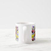 Hübsche farbenfrohe Stiefmütterchen Espressotasse (Rückseite)