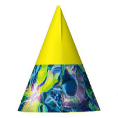 Hübsche, farbenfrohe Wilde Blume Party Hat Partyhütchen (Rückseite)