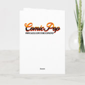 Hübsche Farbfrau mit Blume Geburtstag Karte (Rückseite)