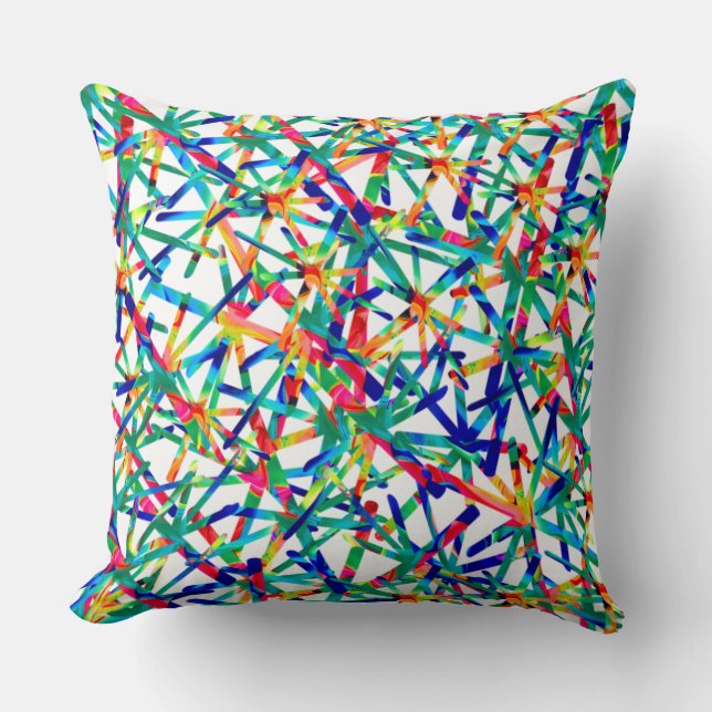 Hübsche Farbgestaltung Cool geometrisches Muster Kissen (Vorderseite)