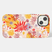 Hübsche farbige abstrakte Blumen iPhone Hülle (Rückseite (Horizontal))