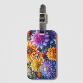 Hübsche Farbige Ai Art Blume Personalisiert Gepäckanhänger (Vorderseite Vertikal)