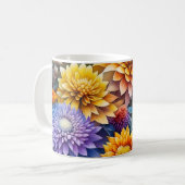 Hübsche Farbige Ai Art Blume Personalisiert Kaffeetasse (Vorderseite Links)