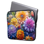 Hübsche Farbige Ai Art Blume Personalisiert Laptopschutzhülle (Vorderseite Links)