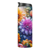 Hübsche Farbige Ai Art Blume Personalisiert Thermosbecher (Nach rechts gedreht)