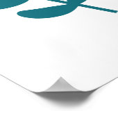 Hübsche farbige Blume, grüngelbe Wand Poster (Ecke)