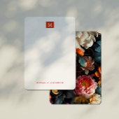 Hübsche Farbige Blume Monogramm und Name Mitteilungskarte