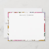 Hübsche farbige Blume Muster Grenzfläche Mitteilungskarte (Vorderseite)